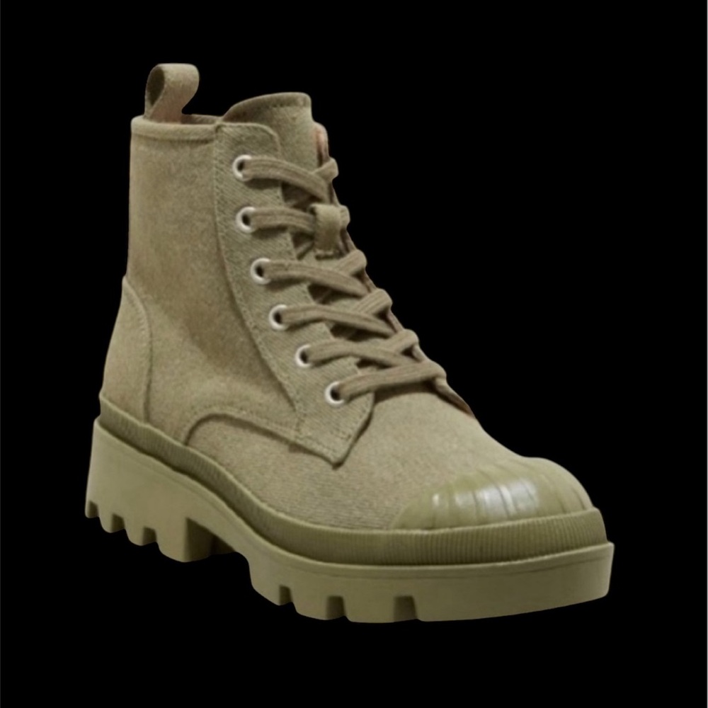 New Universal Thread Teagan Combat Boots Olive Green Lug Sole Size 6.5